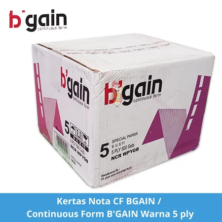 

TBMO CONTINUOUS FORM 5 PLY 9,5X11 FULL BGAIN/CONTINUOUS FORM 5 PLY 9,5`X11 WPYGB - BGAIN