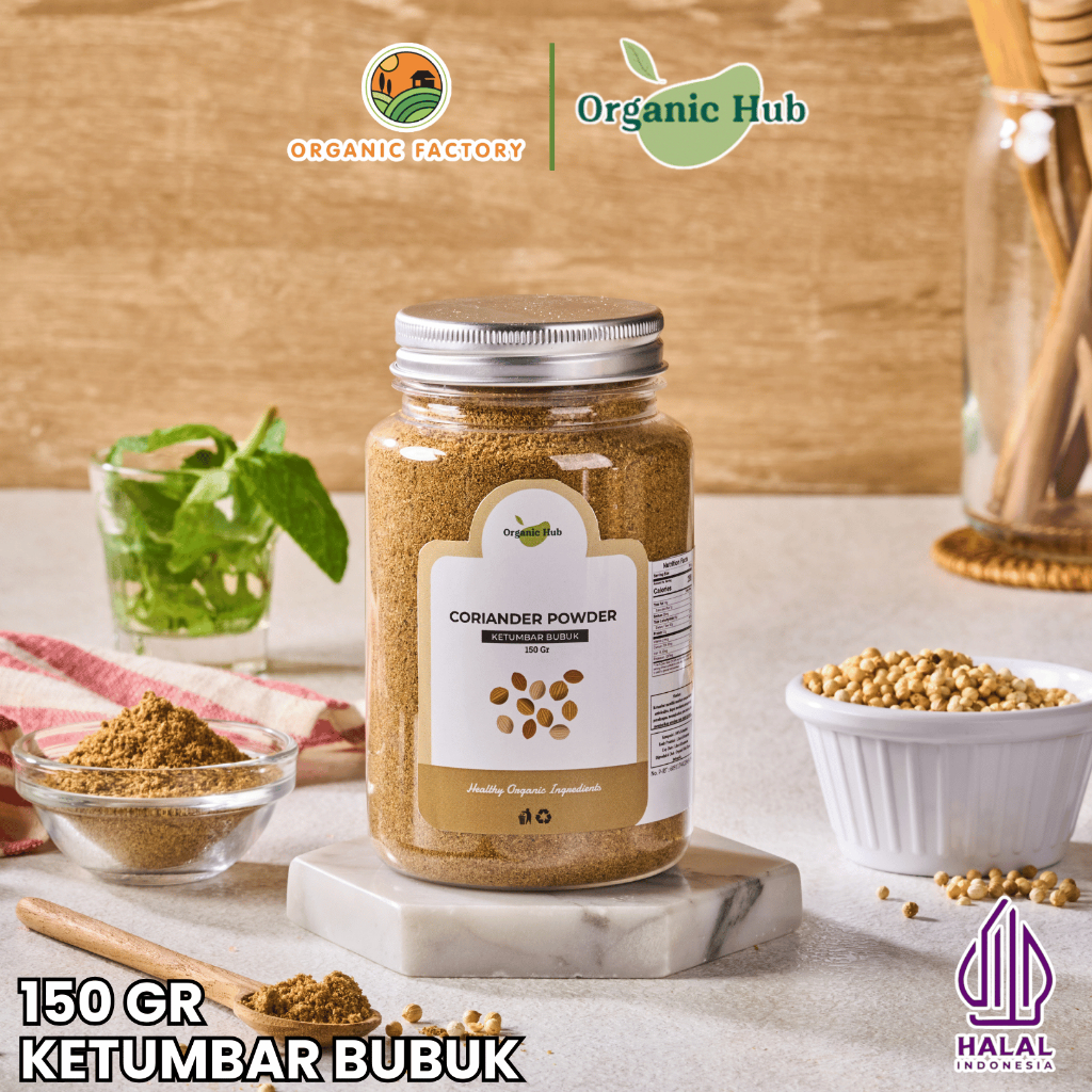 

Organic Hub Ketumbar Bubuk Halus Bumbu Dapur Rempah Organik Premium Coriander Powder 150 gr