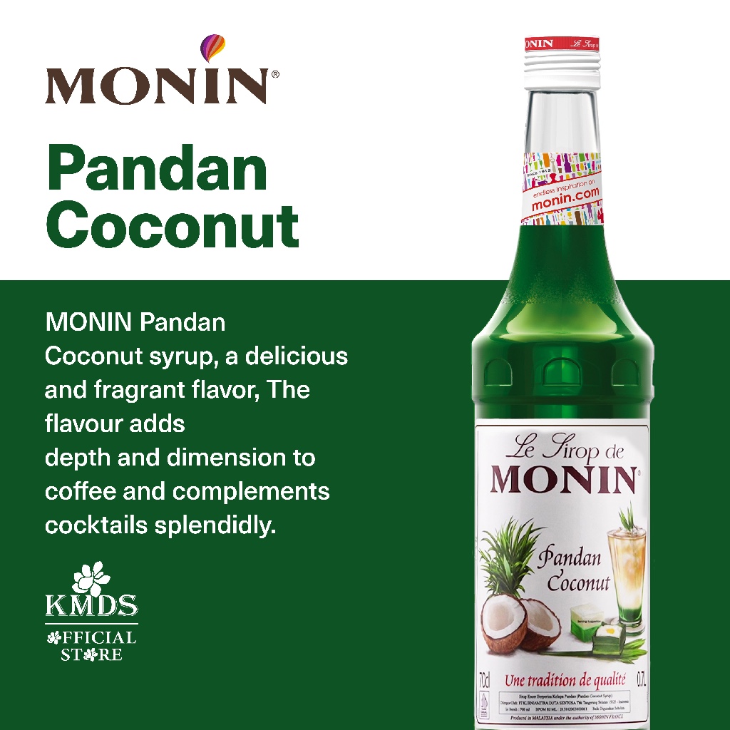 

MONIN PANDAN COCONUT SYRUP 70CL / 700ML