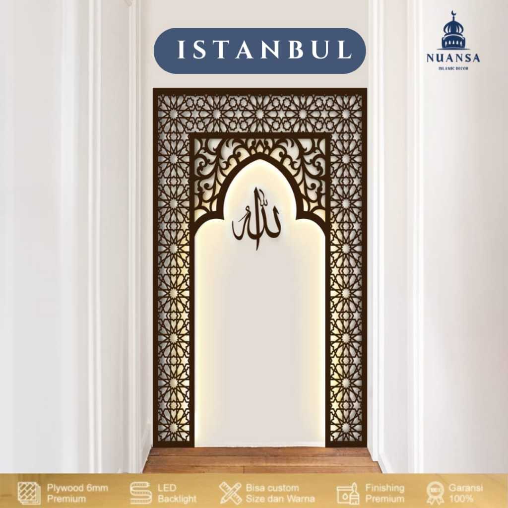 Mihrab Mushola Rumah Islamic + LED | ISTANBUL