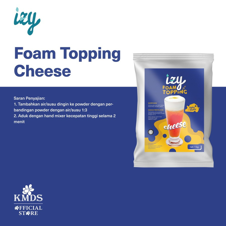 

IZY CHEESE FOAM TOPPING 1KG 1000GR