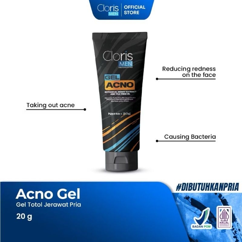 Cloris Men Gel Acno Acne Spot Treatment Pria 20g