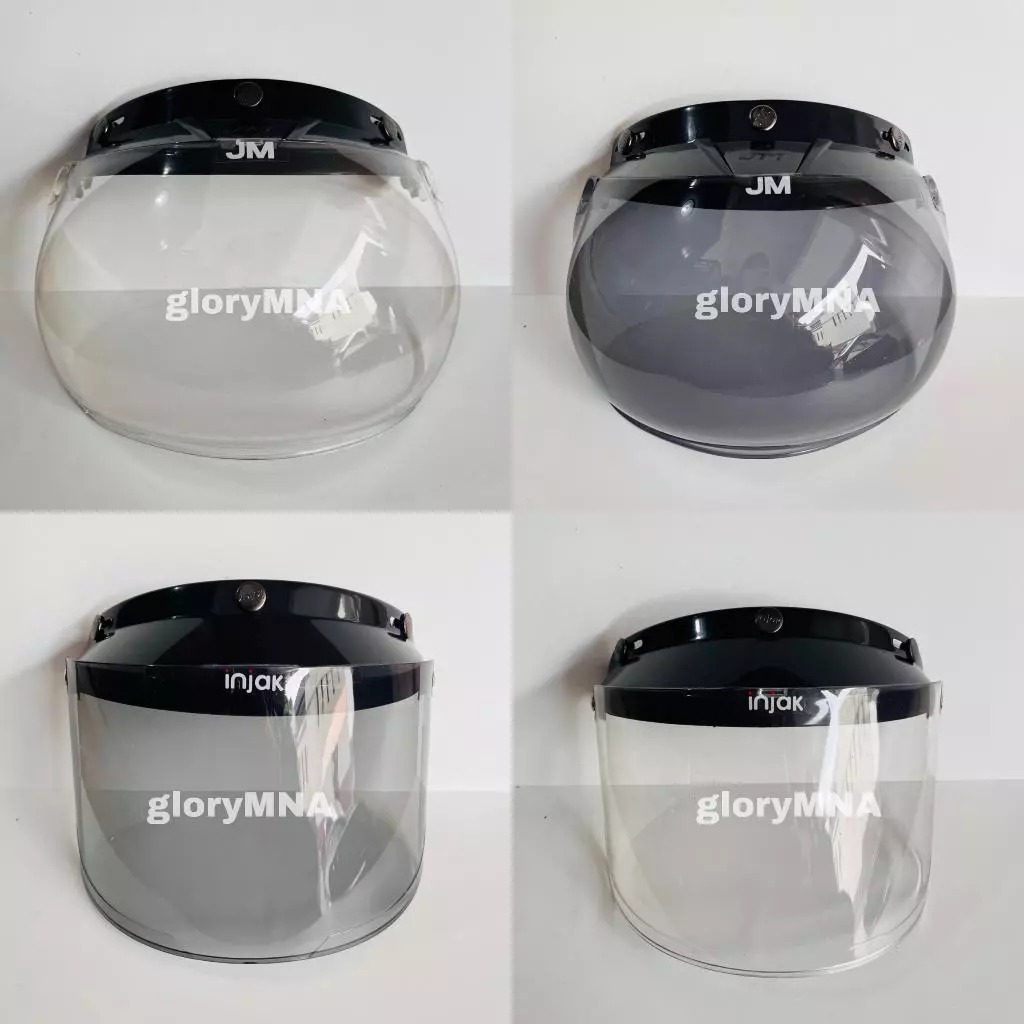 Visor helm kaca helm flat visor Bogo retro injak