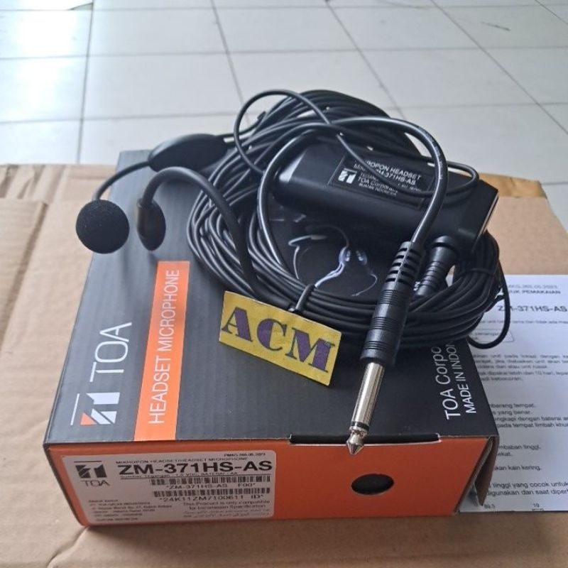 MIC HEADSET TOA ZM-371HS-AS TIPE CONDENSER ORIGINAL MIC BANDO TOA