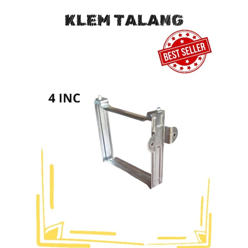 KLEM TALANG KOTAK 4 INC / CLAMP TALANG / CAGAK TALANG KOTAK
