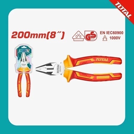 TOTAL TOOLS Tang Kombinasi Listrik 8"/Insulated Combination Pliers THTIP2181
