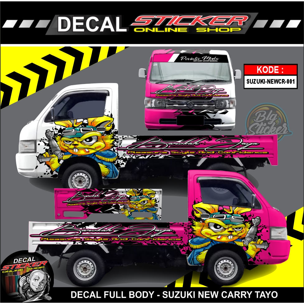 DECAL MOBIL NEW CARRY TAYO PICKUP STIKER FULL BODY LAMINASI ANTIGORESS
