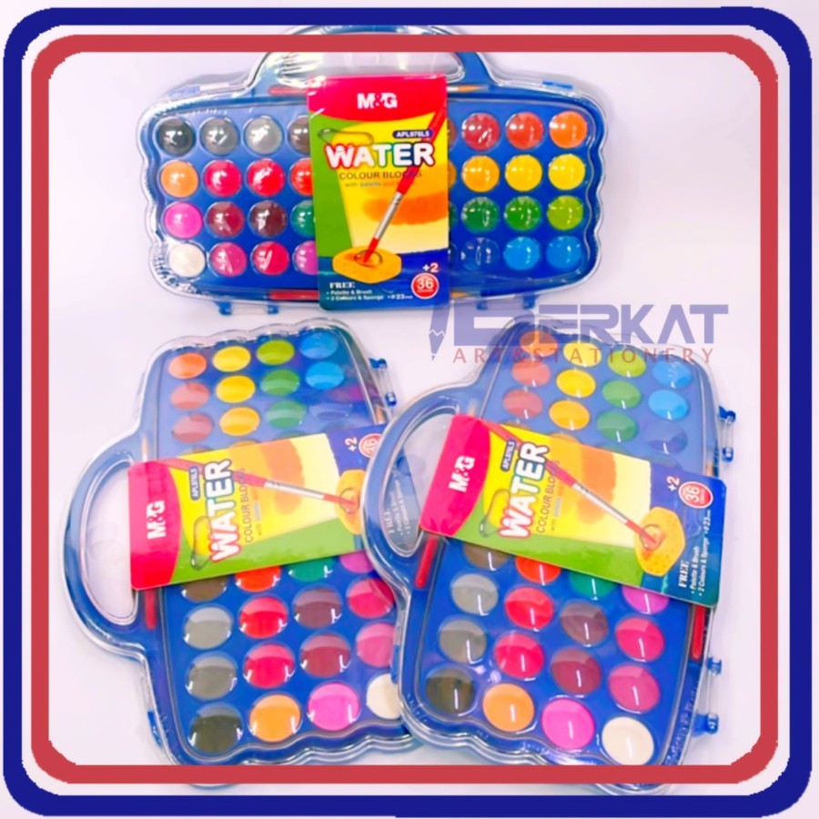 

M&G Mini Watercolor Block 23mm 12w, 24w, 36w - 12+2w