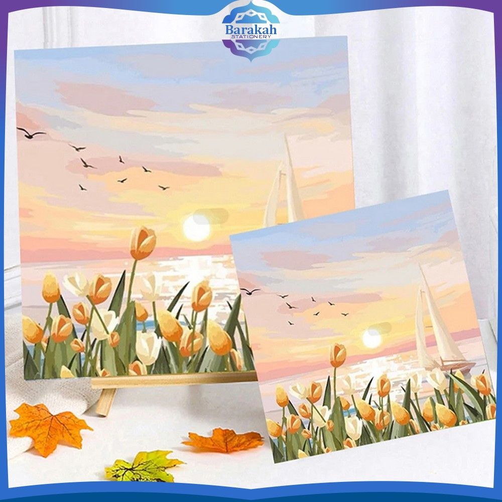 

Kanvas Siap Lukis Painting By Number Kit 20x20cm / DIY Canvas Digital Painting Acrylic Aesthetic Lukisan Bunga Pemandangan Barakah Stationery A110