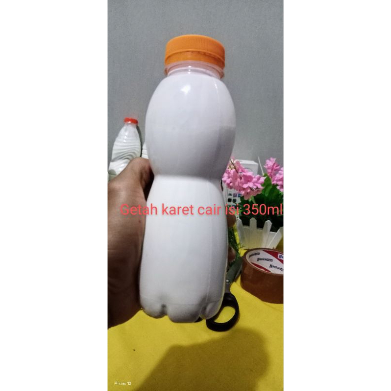 getah karet cair asli daripohonnya, getah karet serbaguna isi 1 botol 350ml