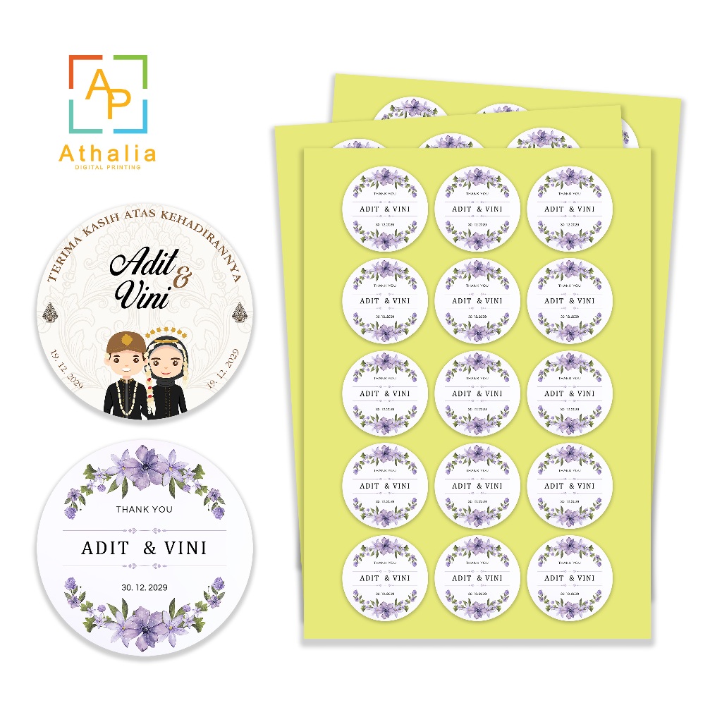 

Stiker Souvenir Pernikahan / Sticker Perlembar