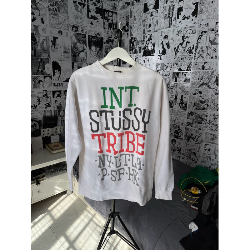 (thrift) stussy tribe sweater crewneck sweatshirt second original