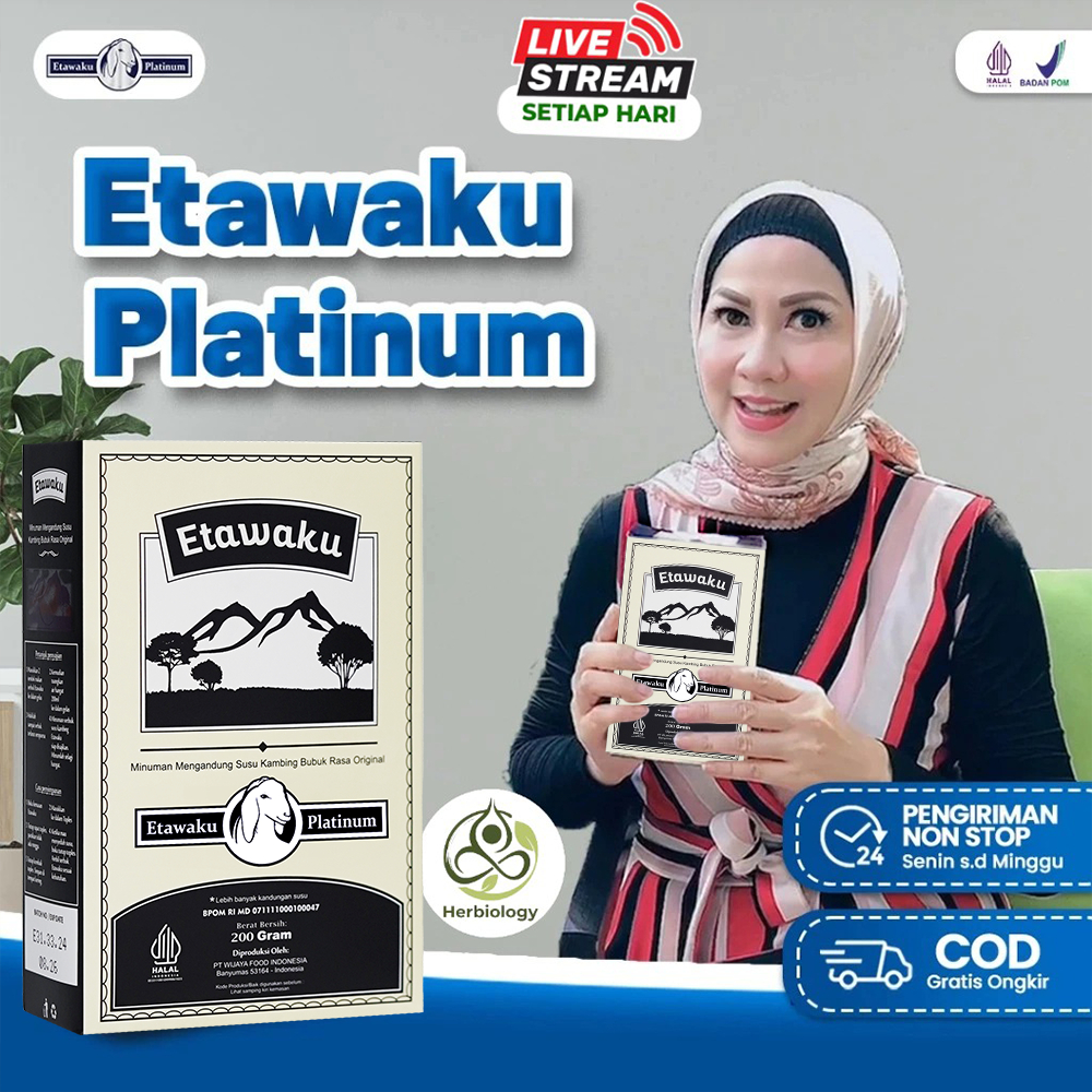 

Etawaku Platinum | Susu Kambing Etawa & Krimer Nabati Isi 200gr Herbiology
