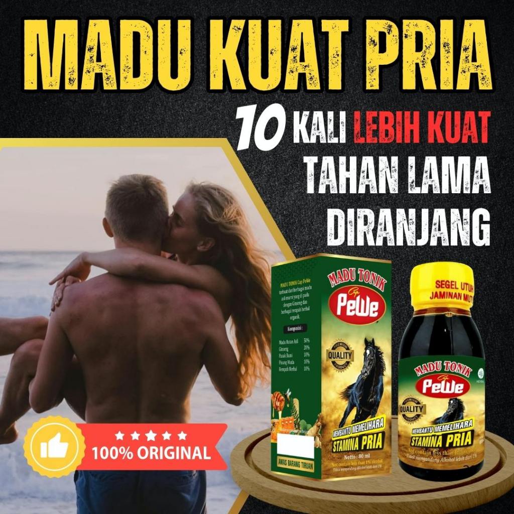 

Madu Tonik Pewe Original Madukuat Stamina Pria Perkasa 10X Lebih Kuat dan Sehat Alami BPOM