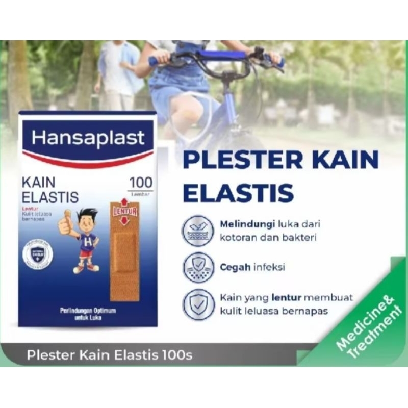 Hansaplast | Plester Kain Isi 100 | Plester Luka | Hansaplast Isi 100