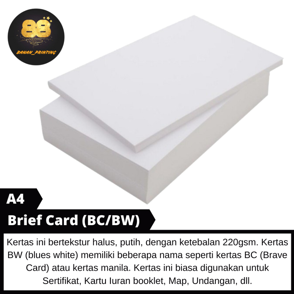 

Kertas BW Brief Card / Kertas Sertifikat-Undangan-Ucapan