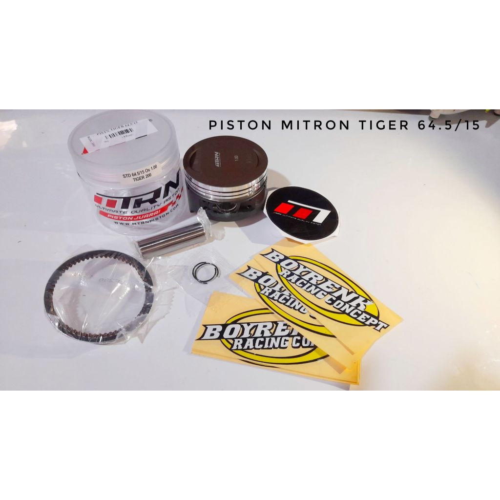 PISTON KIT TIGER DIAMETER 64,5/65.5 PIN 15 MITRON - BOYERNK MADURA