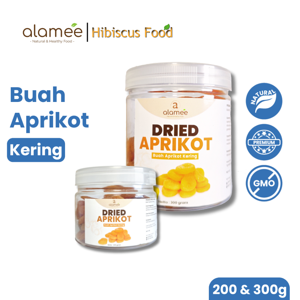 

ALAMEE Dried Apricot Buah Aprikot Kering Dried Fruit Apricots Tanpa Biji Cemilan Buah Sehat 300gr fresh and natural