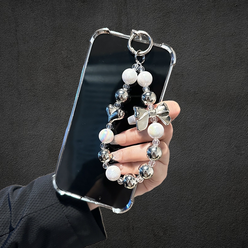 PHONE MATE Colorful lanyard HP keychain / mobile phone chain / beautiful HP lanyard / silver bow mob