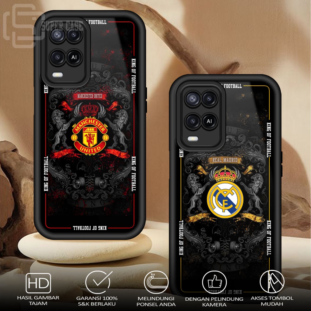 Case hp OPPO A54  Supercase Motif BOLA Softcase Hardcase glossy kaca casing for All type