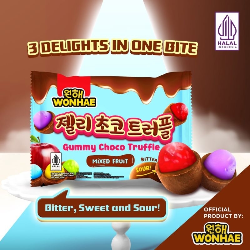 

wonhae gummy choco truffle mixed fruit 35g