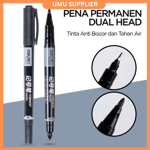 

(UMU SUPPLIER) SANJI DELI PENA PERMANEN DUAL HEAD TIP MARKER PENS WATERPROOF