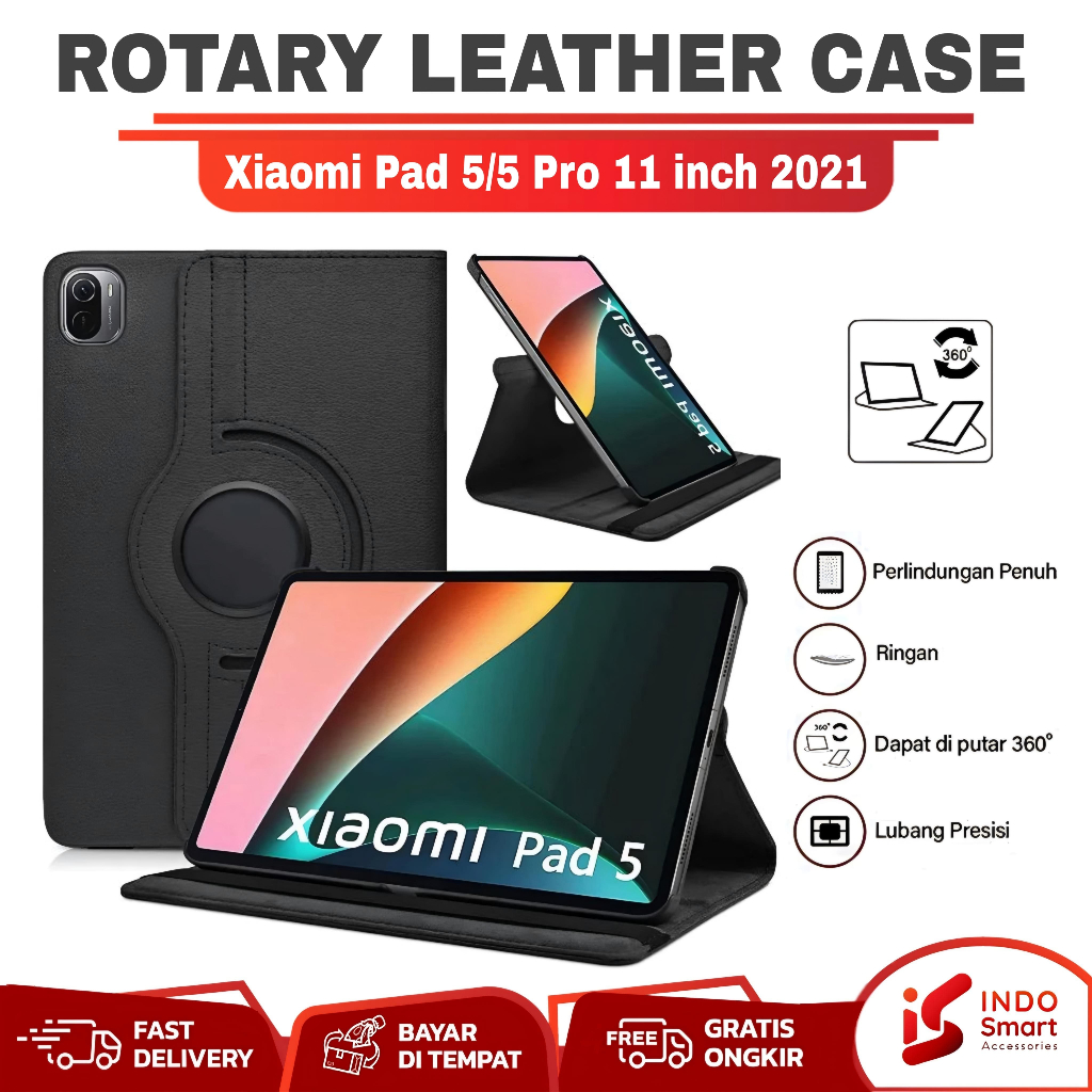 Case Xiaomi Pad 5 | Case Mi Pad 5 | Xiaomi Pad 5 Pro | 11 inch 2021 Flip Cover Casing Rotary Leather