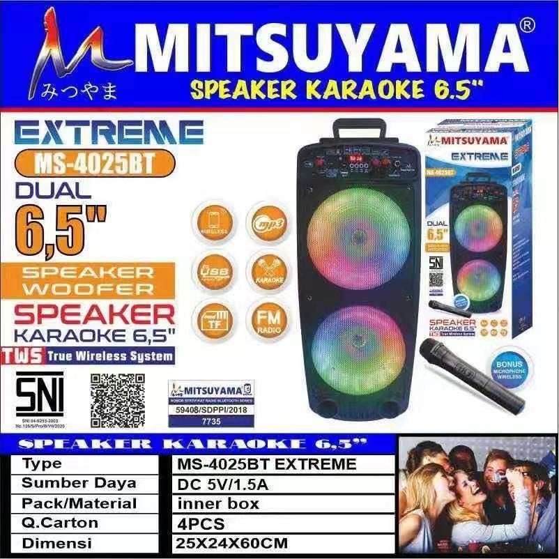 Speaker Bluetooth + Mic 6.5 inch Double Mitsuyama MS-4025BT Series EXTREME