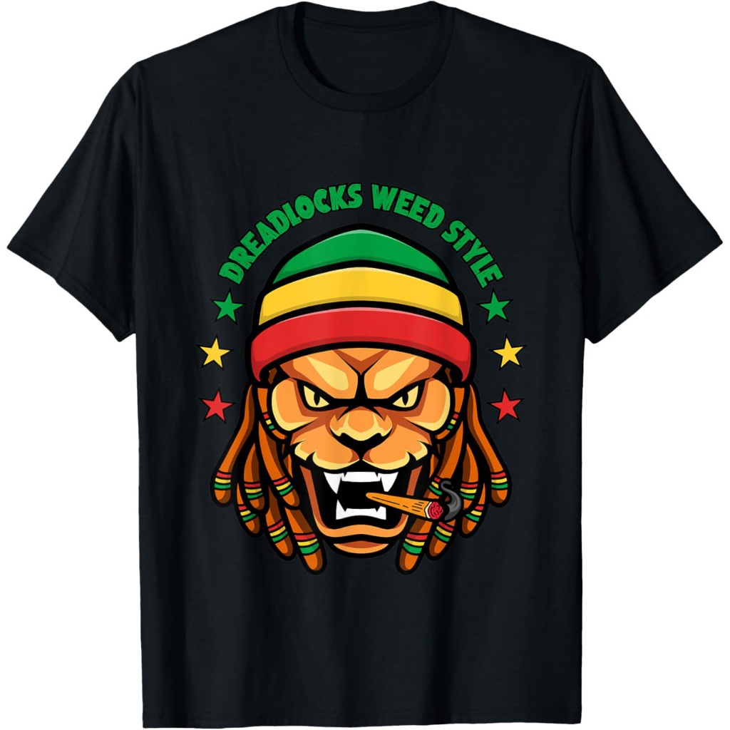 Amazing Dreadlocks Gaya Ganja Reggae Ganja Obat Hadiah Kaos
