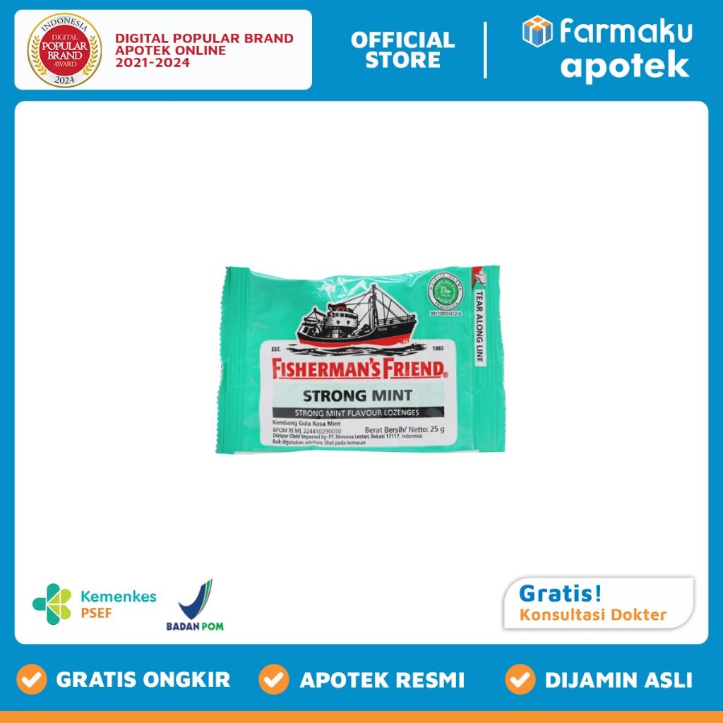 

Fishermans Friend Strong Mint Lozenges 25 gr - TJD