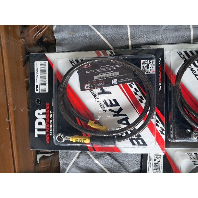 Selang rem TDR 35 in/90cm Hitam Carbon selang rem carbon selang rem rx king rx king carbon