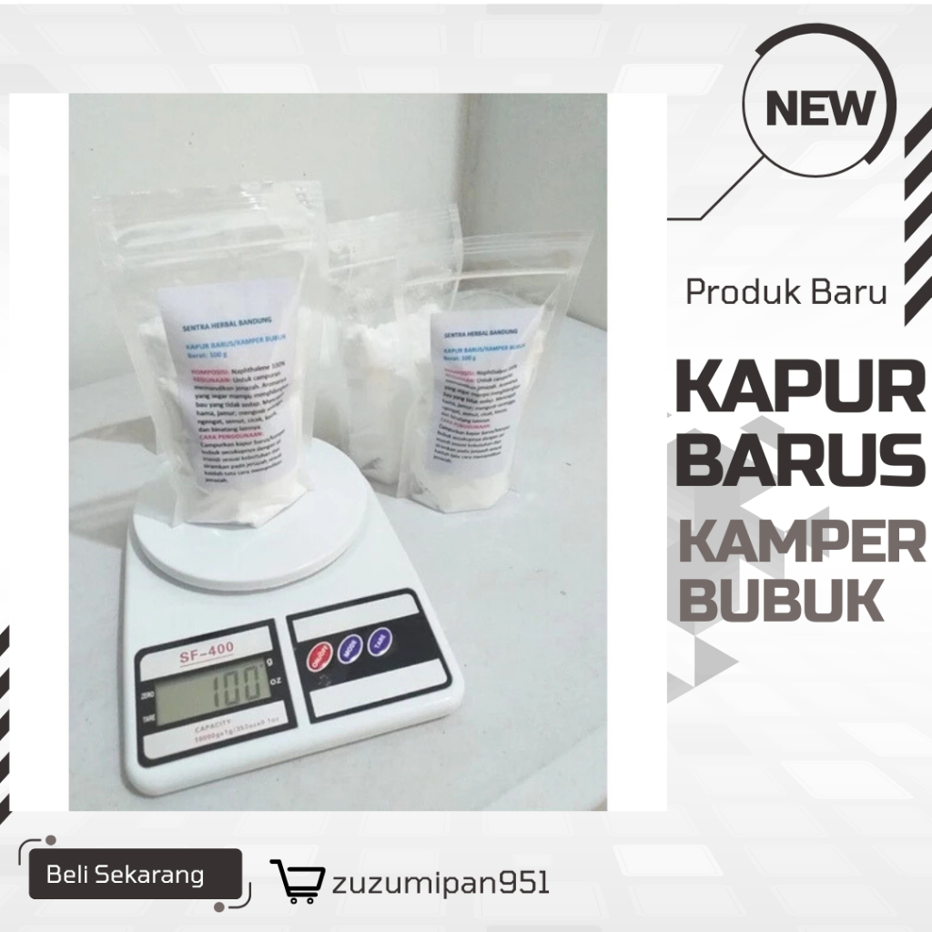 Kapur Barus Kamper Bubuk 100 gram - Solusi Praktis Pemandian Jenazah