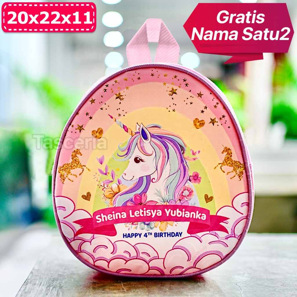 Tas Telur Ultah Anak Karakter Unicorn