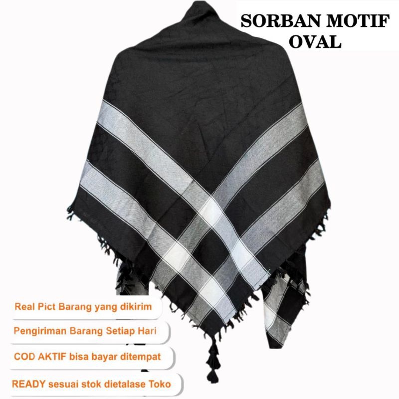 Sorban Motif Premium Sorban Arab Ronce Oval Sorban Bagus Tebal Souvenir Oleh Oleh Haji Umroh Grosir 