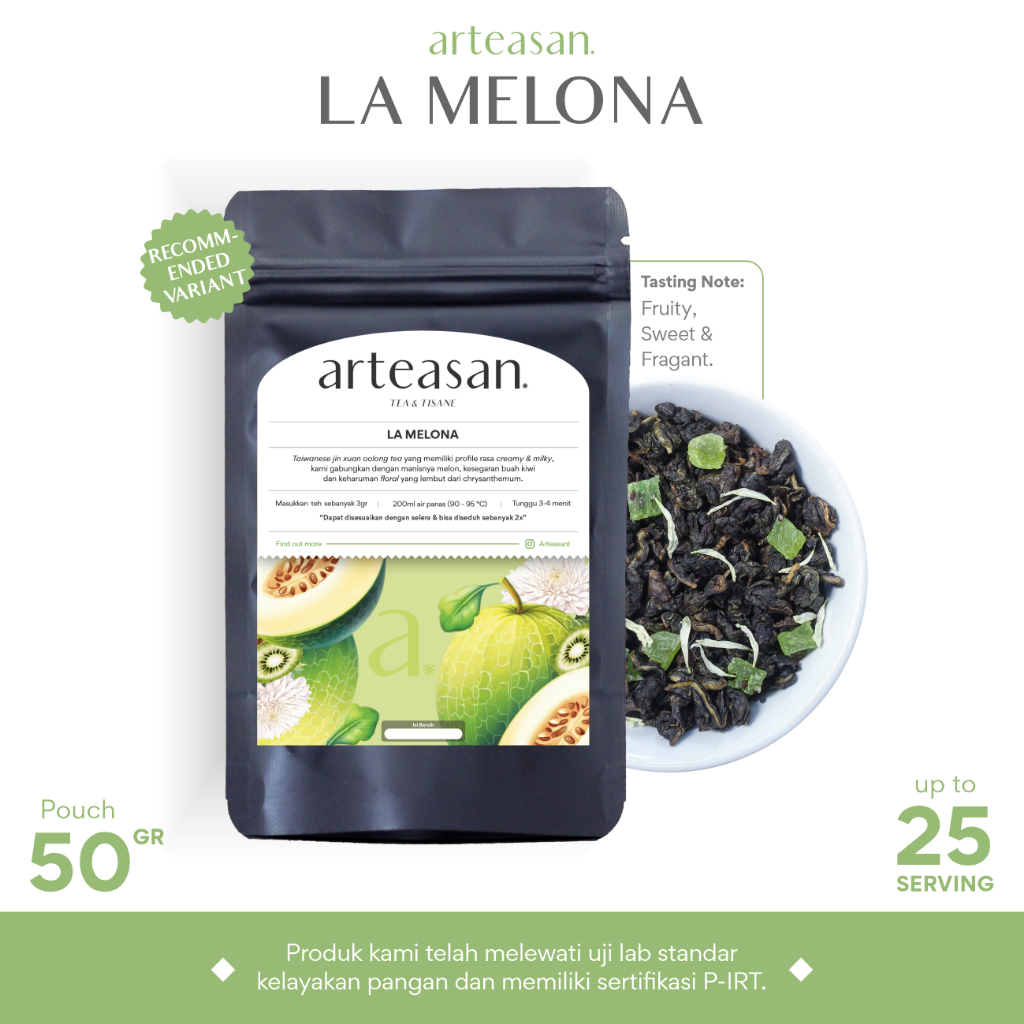 

La Melona - Tea Blend - Ukuran 50 g / Teh Oolong Melon / Loose Leaf Tea
