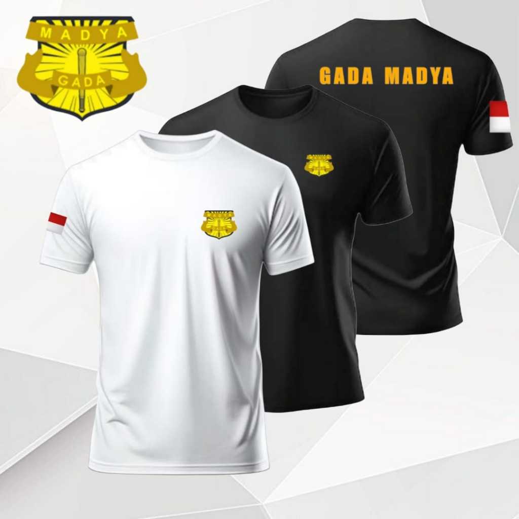 T-shirt Securtiy Gada Madya Kaos Pendek Gada Madya Custom Bahan 100% Cotton