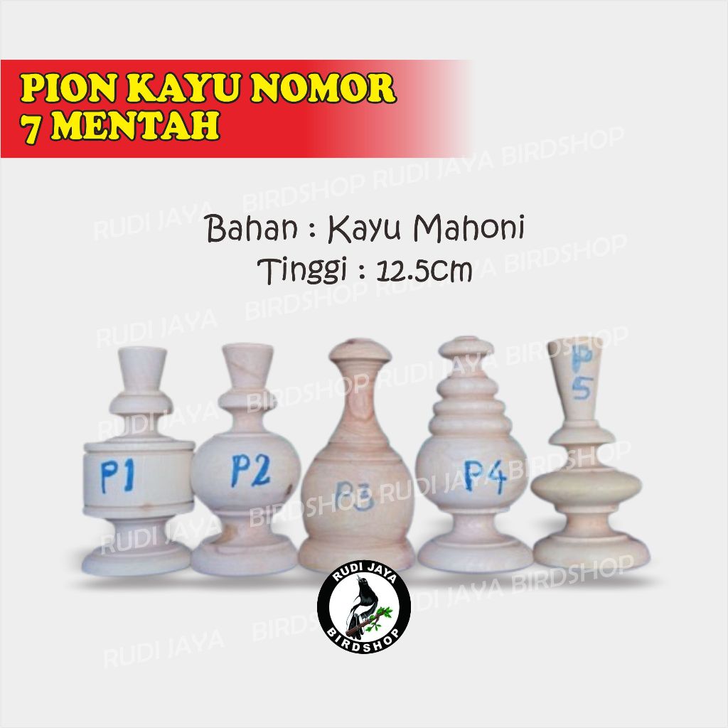 PION KAYU NOMOR 7 MENTAH UNTUK SANGKAR LOVEBIRD KAPSUL KANDANG PLECI HELOPED PION MURAI BATU