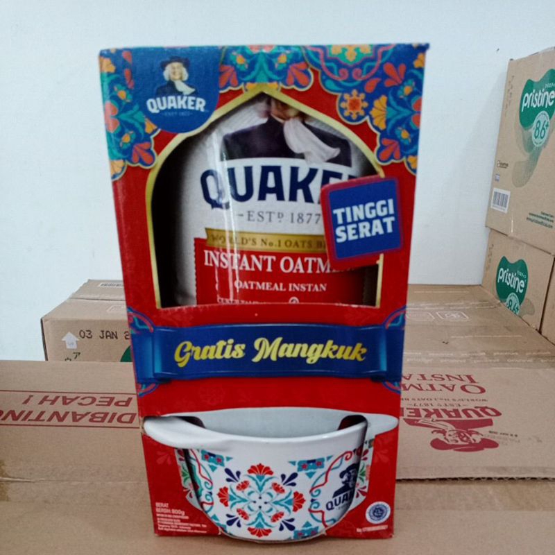 

RB22 QUAKER INSTANT OATMEAL MERAH 800G FREE MANGKOK