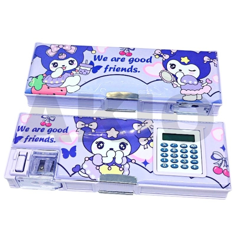 

Tempat pensil Anak Kalkulator 2 Sisi + 2 Rautan Magnet Karakter KUMORI SWEET ROLLIE MA3068 MICRO STAR