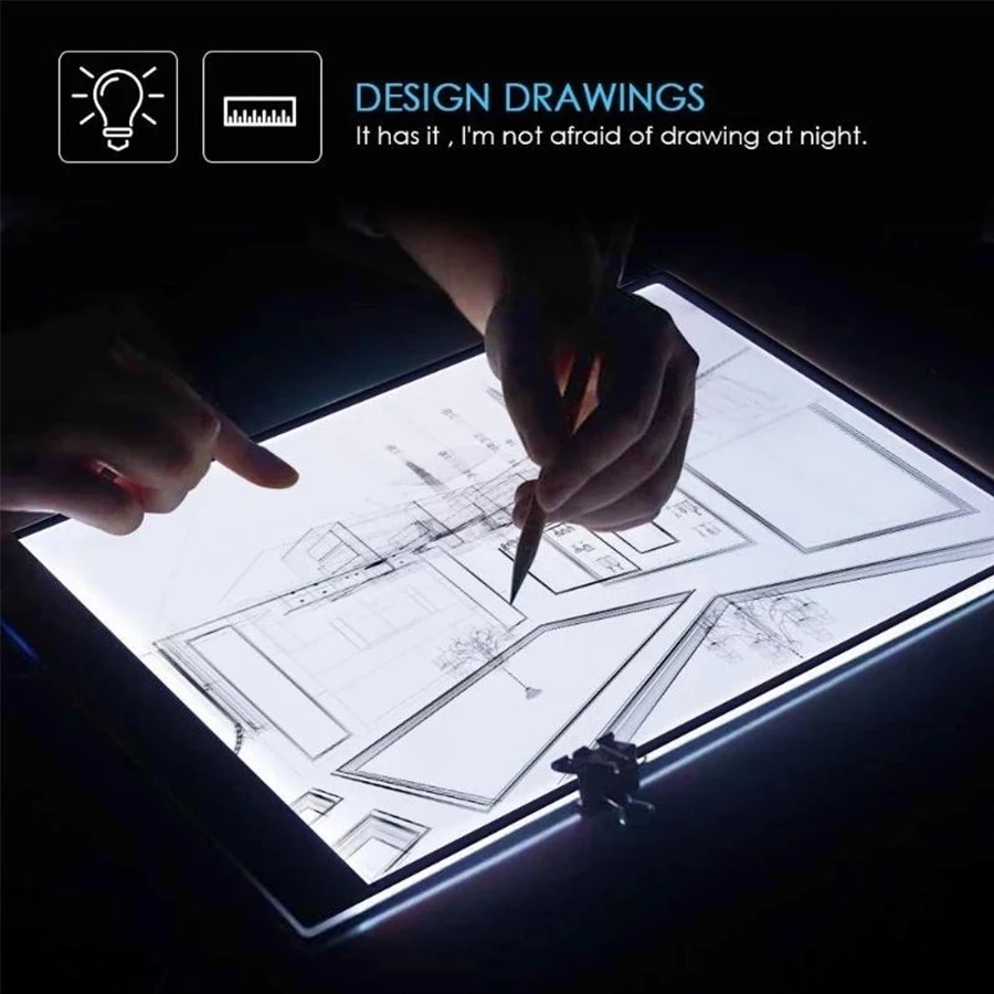 

[COD]A3/A4 LED Drawing Tracing Board Stensil Board Papan Jiplak Gambar LED Anak Dewasa Copy Board Papan LED Light Pad Ultra Slim