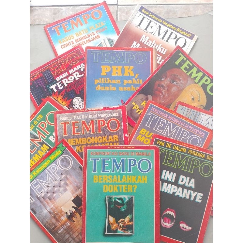 MAJALAH PRELOVED TEMPO TAHUN 1979 - 2000