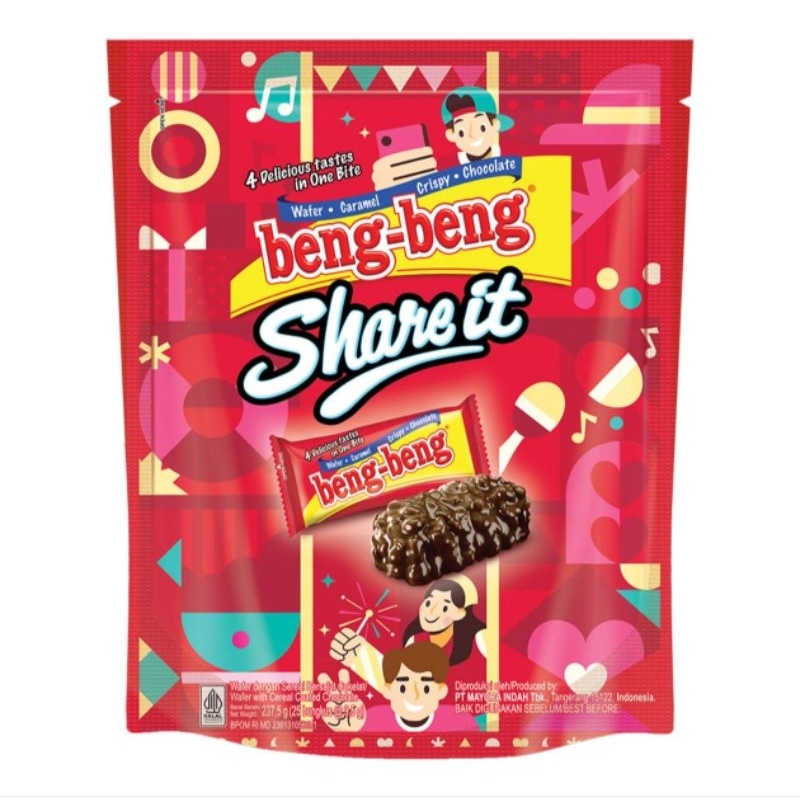 

beng-beng Share It Wafer Rice Crispy Chocolate 25 x 9,5 g