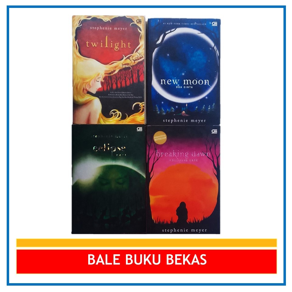 BUKU ORI NOVEL STEPHENIE MEYER: THE TWILIGHT SAGA 1-4