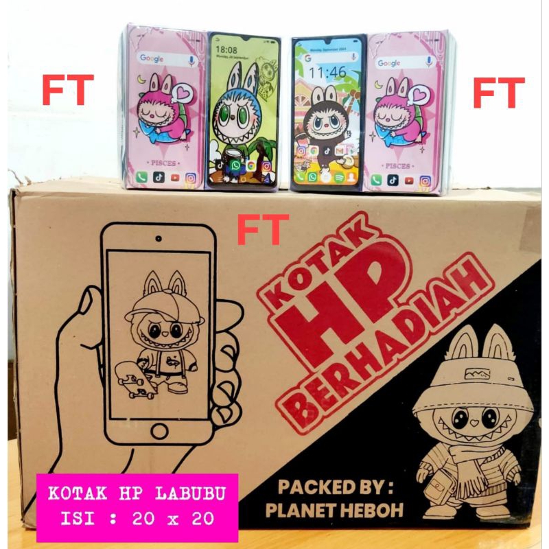 

kotak kado hp labubu + hadiah 20 pcs