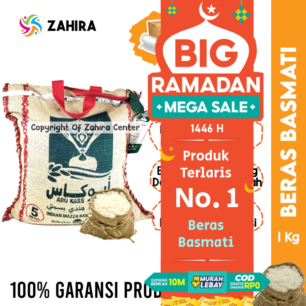 

Beras Basmati Abu Kass Premium 1kg Khas Timur Tengah Dari India Untuk Kebuli Kabsa Mandi Biryani