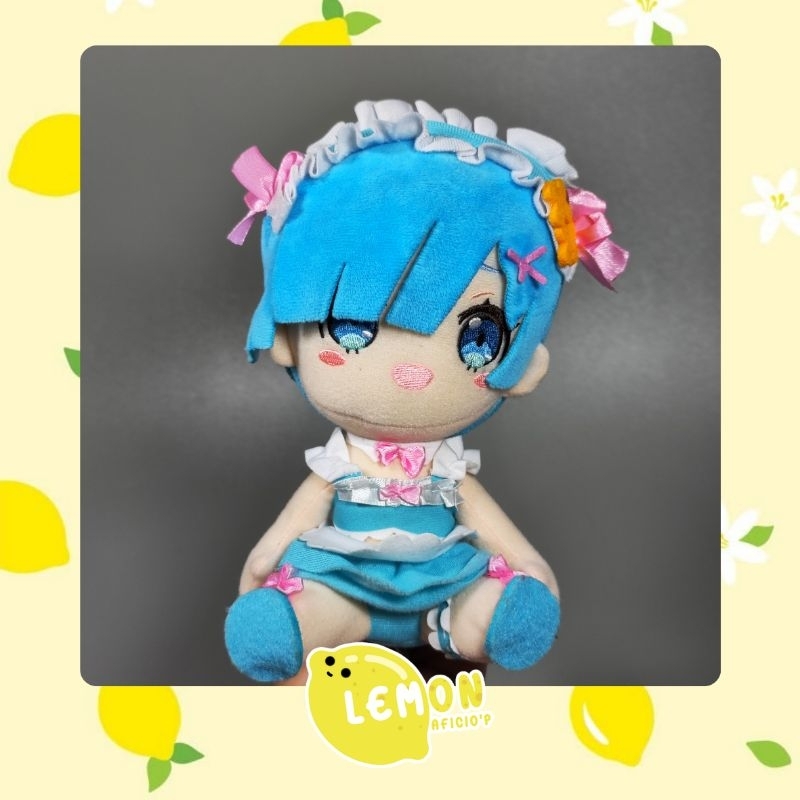 Boneka Lucu Re:Zero Rem Nightwear Plushie Boneka ORI Anime Doll Plush