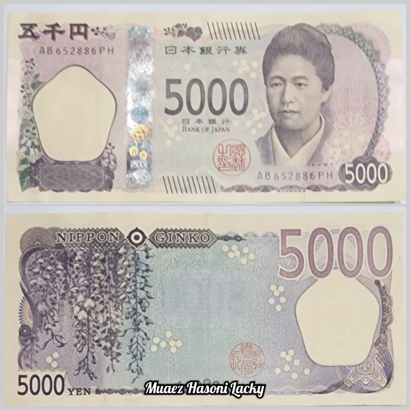 Koleksi Jepang Yen Pecahan 5000 Yen New Series