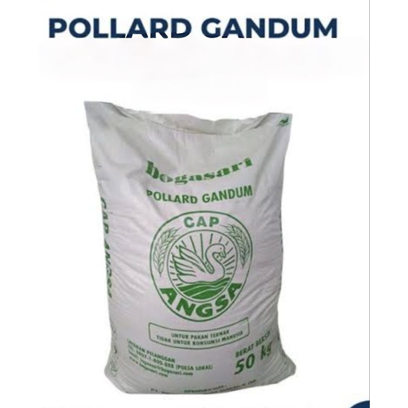 Pollard cap angsa Bogasari pakan hewan ternak 1 kg