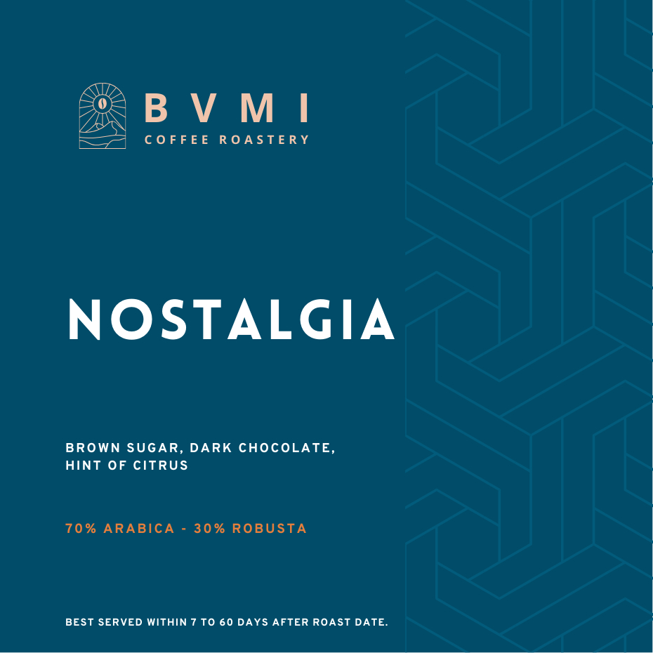 

Bvmi Roastery Nostalgia - Espresso Blend Biji Kopi 70% Arabica 30% Robusta Coffee Beans