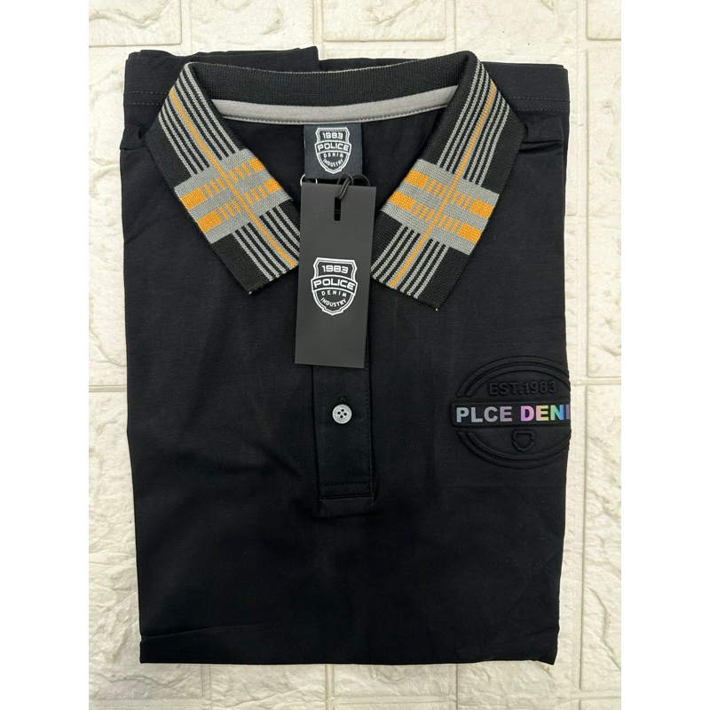 Kaos kerah Police denim Baju kaos kerah polo shirt cowok